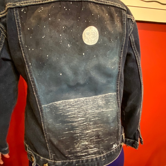 Hand Painted Jean Jacket! - Picture 5 of 8